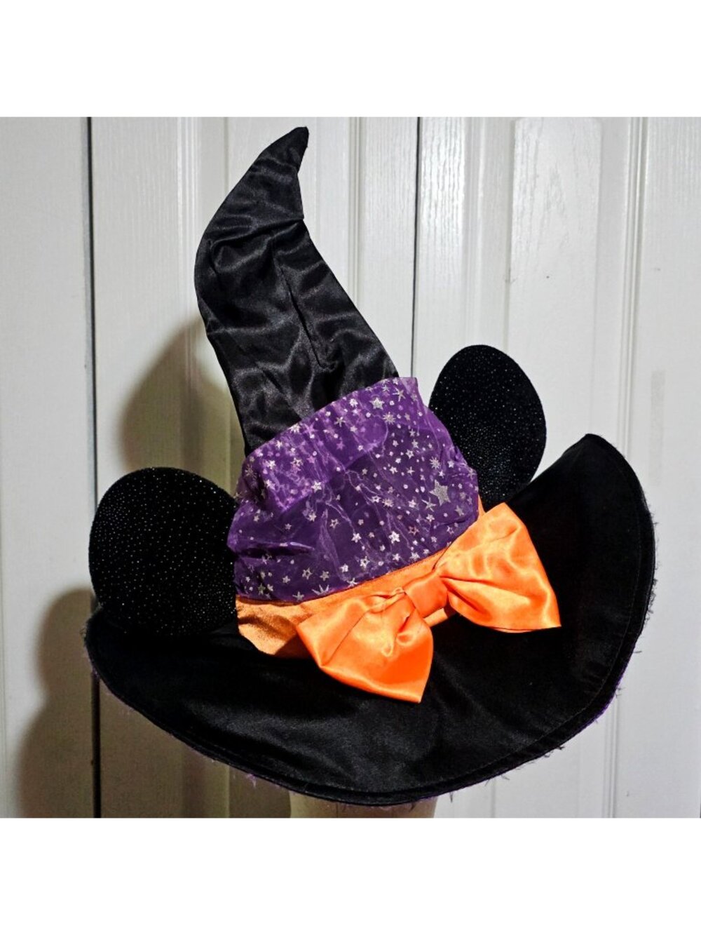 Disney Parks Minnie Mouse Witch Youth Hat Costume Halloween Kids Purple Orange